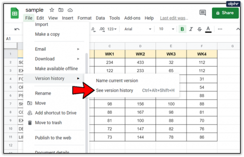 How to Check Edit History in Google Sheet
