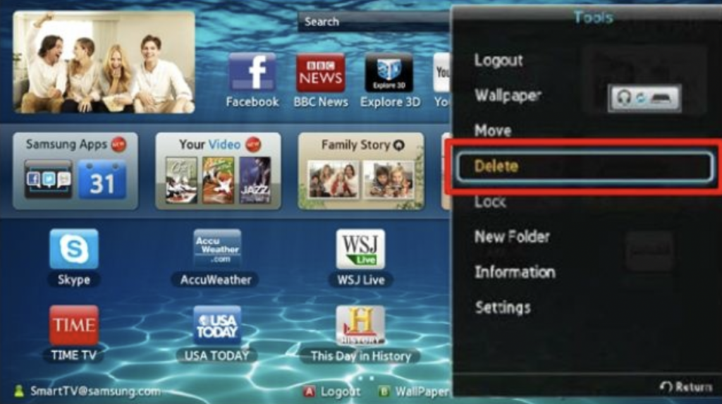 How to Delete Apps from a Samsung Smart TV
