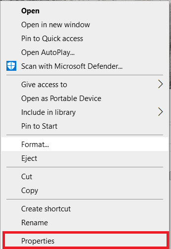 Windows Quick Menu - Properties