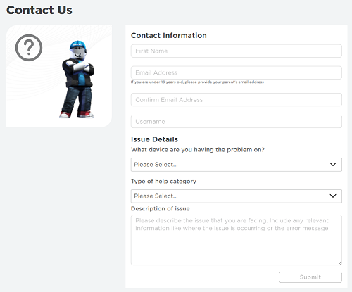 How to Send an Email to Roblox Support