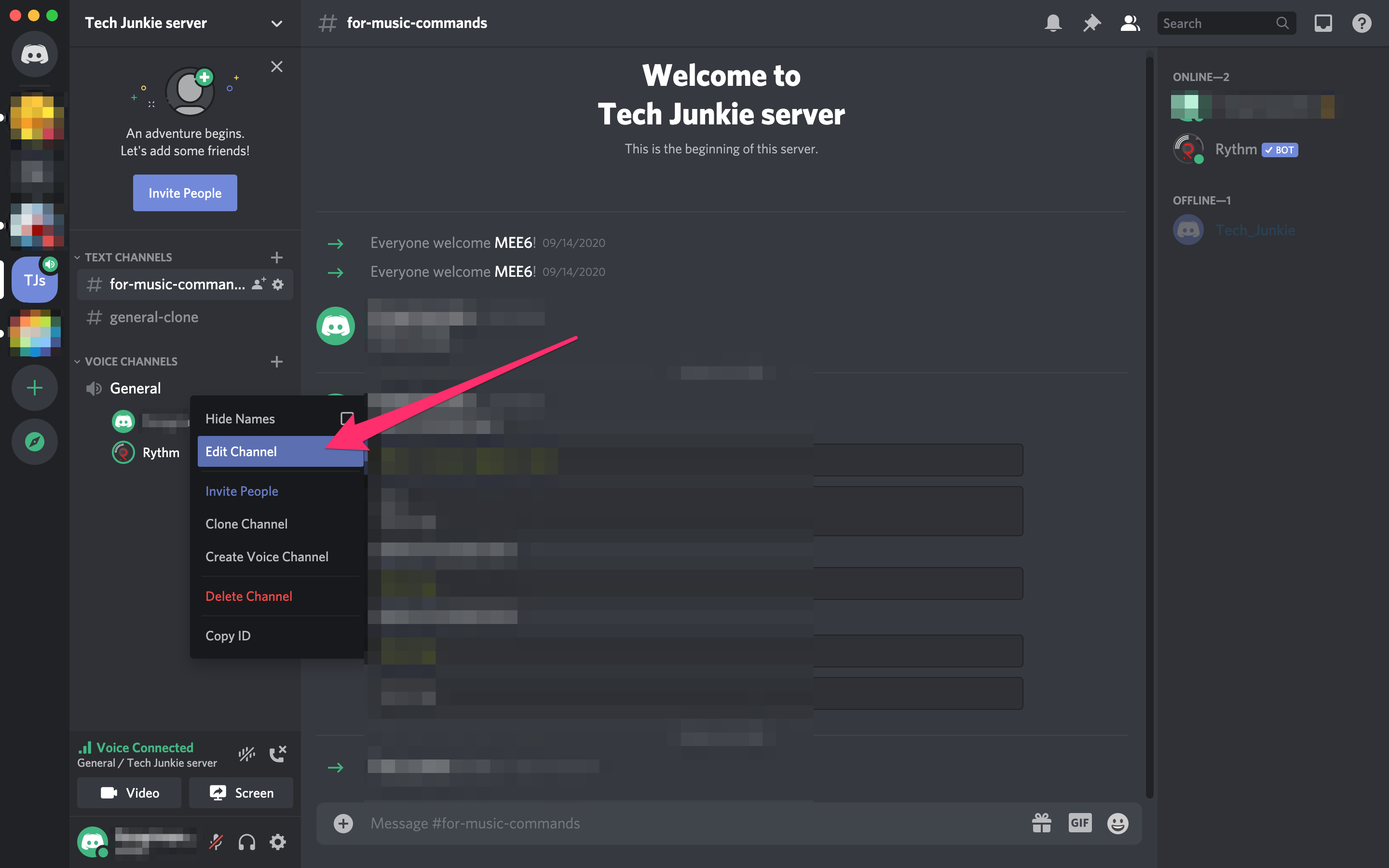 Voice bot discord chat Voice Connections