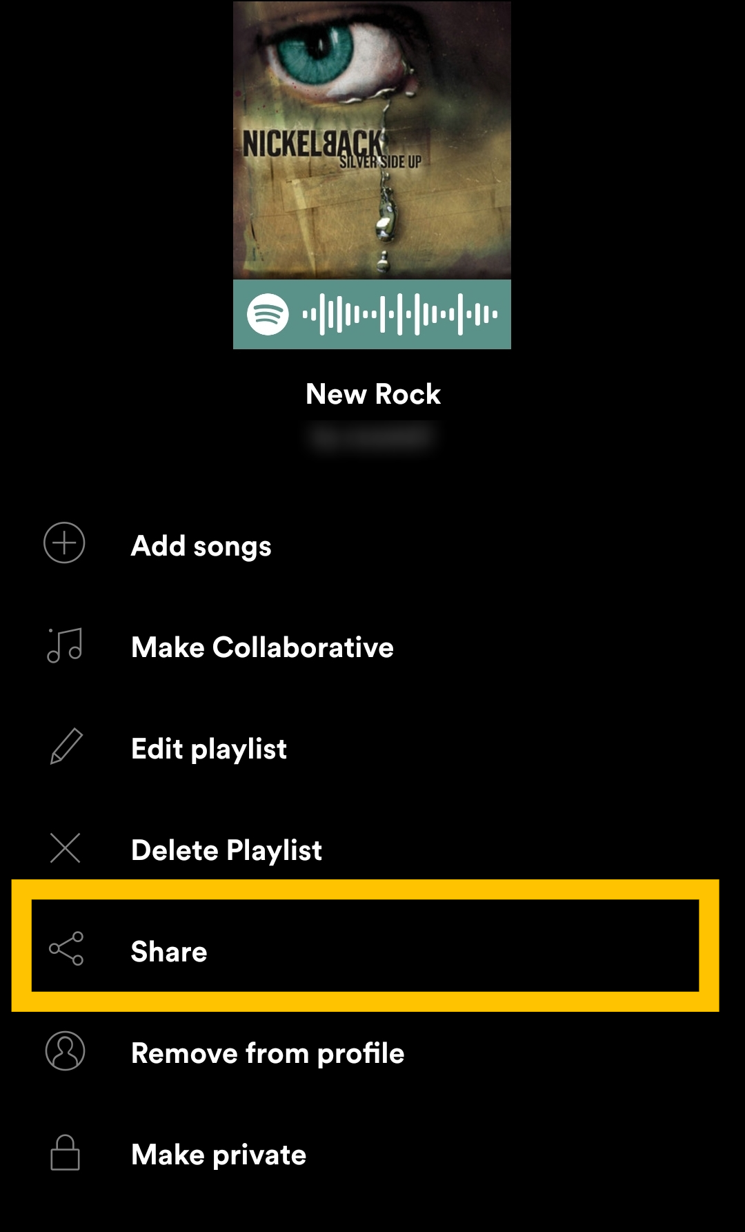 Spotify how profile share to Share Playlists