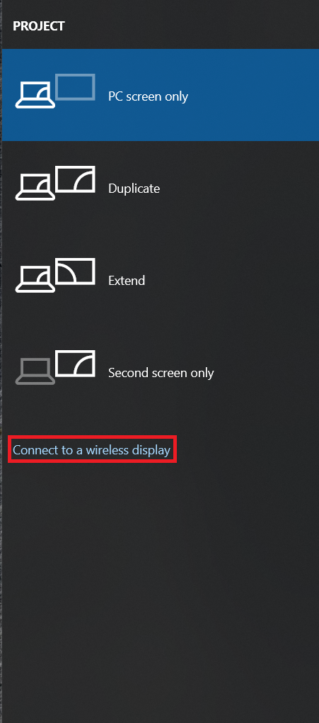Windows 10 Project settings