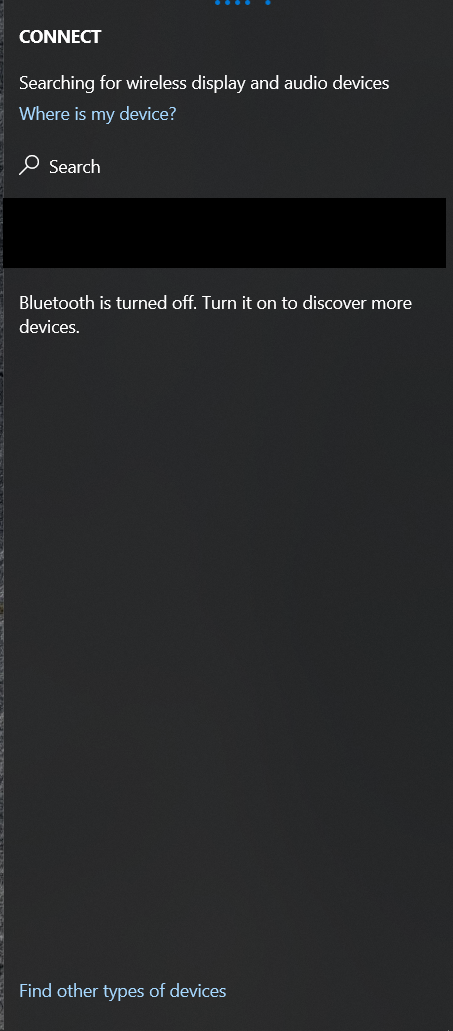 Windows 10 Project to devices page