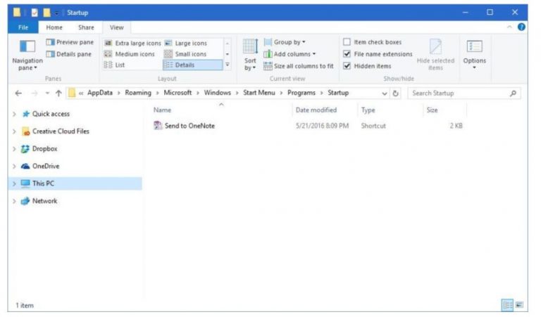 Start File How to Access the Windows 10 Startup Folder