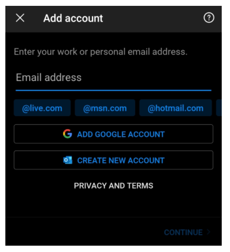 Gmail - Add account
