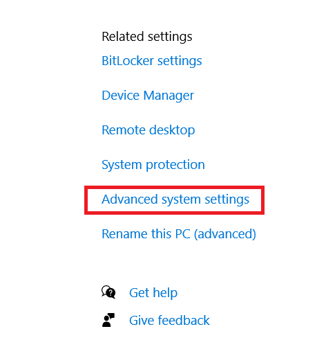 Windows 10 Settings Menu