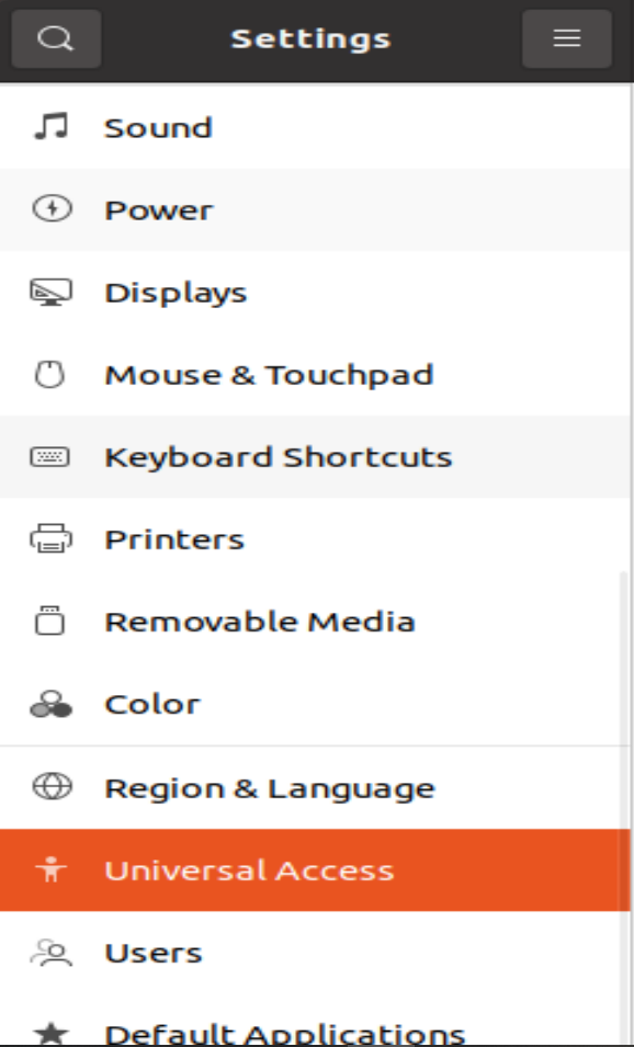 Ubuntu Settings Menu - 2