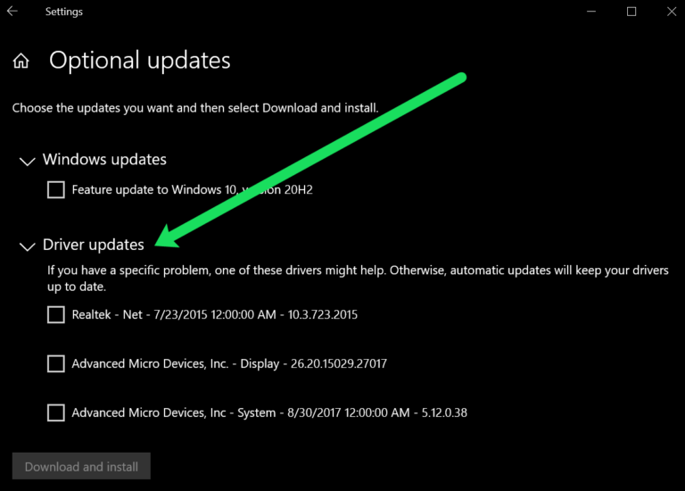 How To Install and Update Drivers in Windows 10