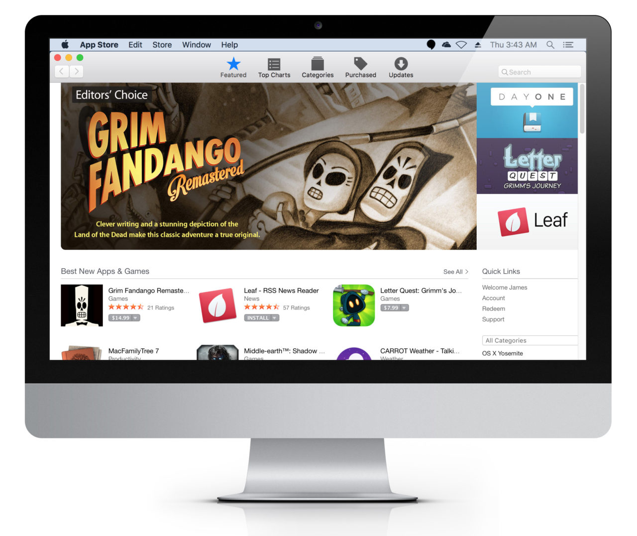 iMac 1920x1200 в режиме Hipdi OS X