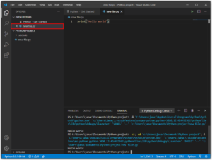 VS Code How to Create a New Project