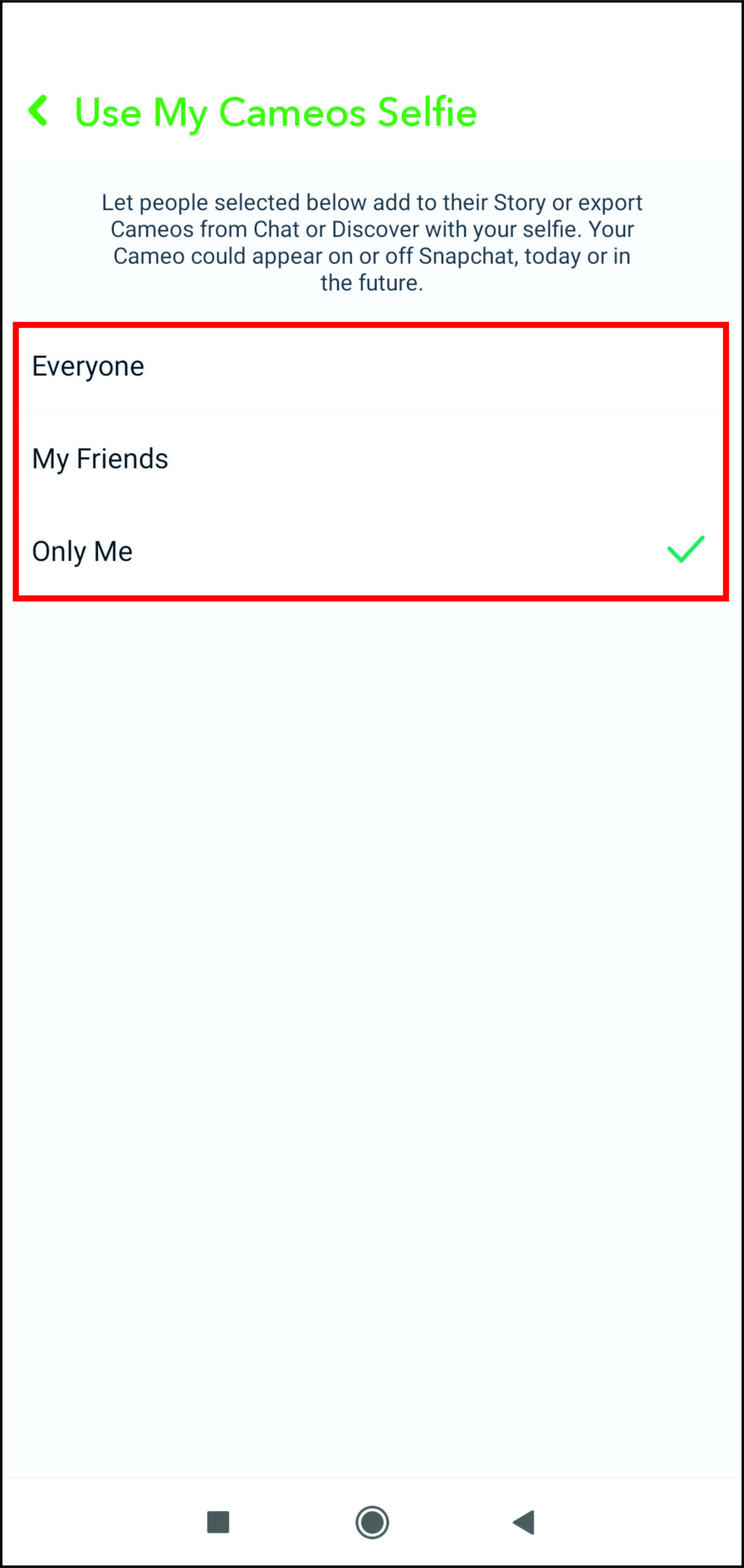 How to Change your Cameo Picture or Friend in Snapchat