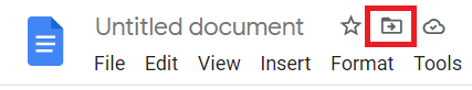 Google Docs Top Menu