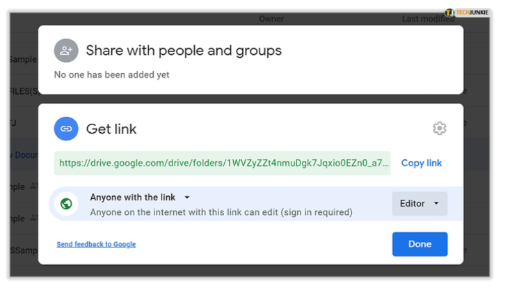 Google Drive - Share link