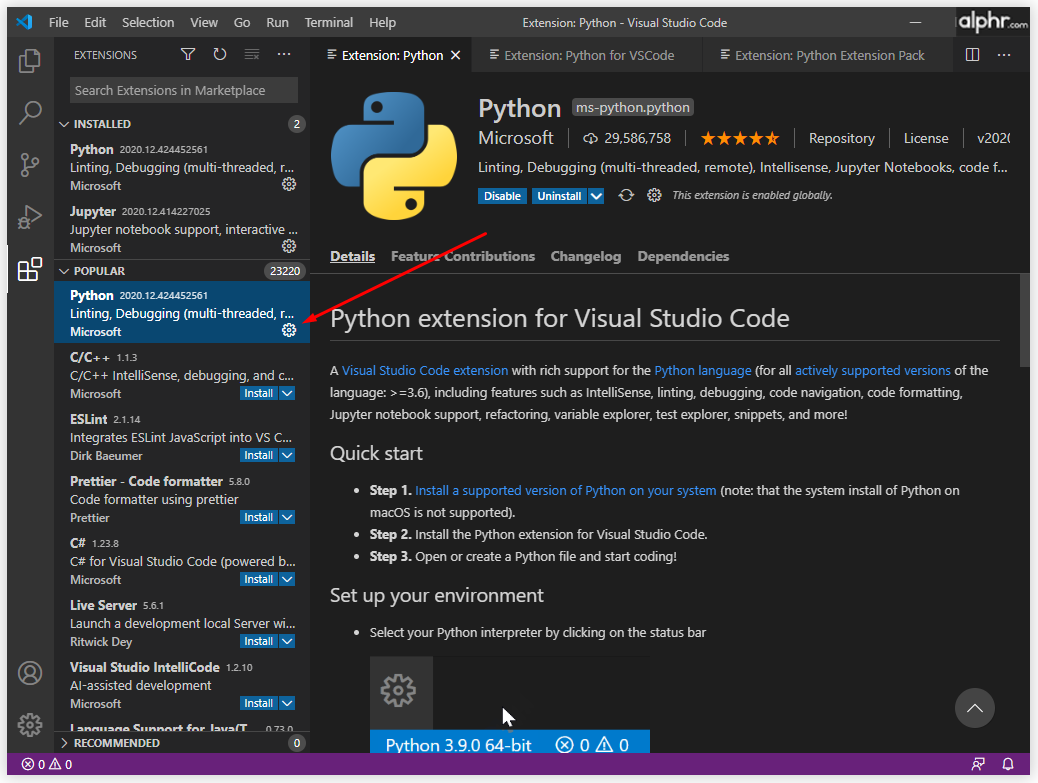 VS Code How to Install Extensions