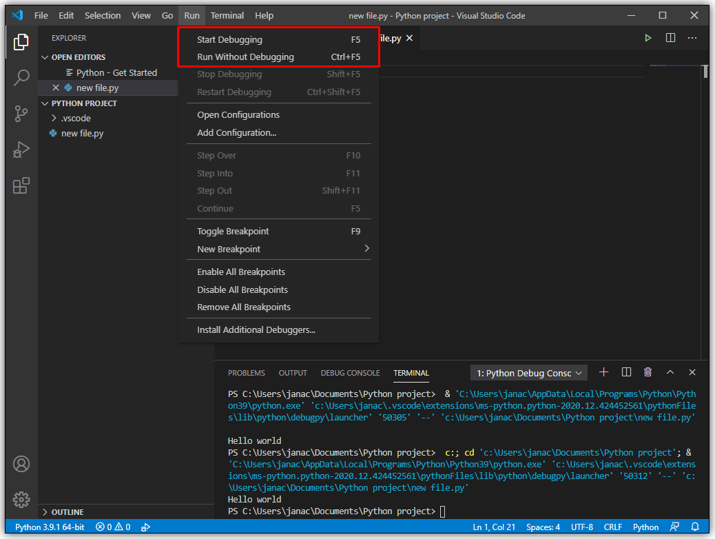 Project codes