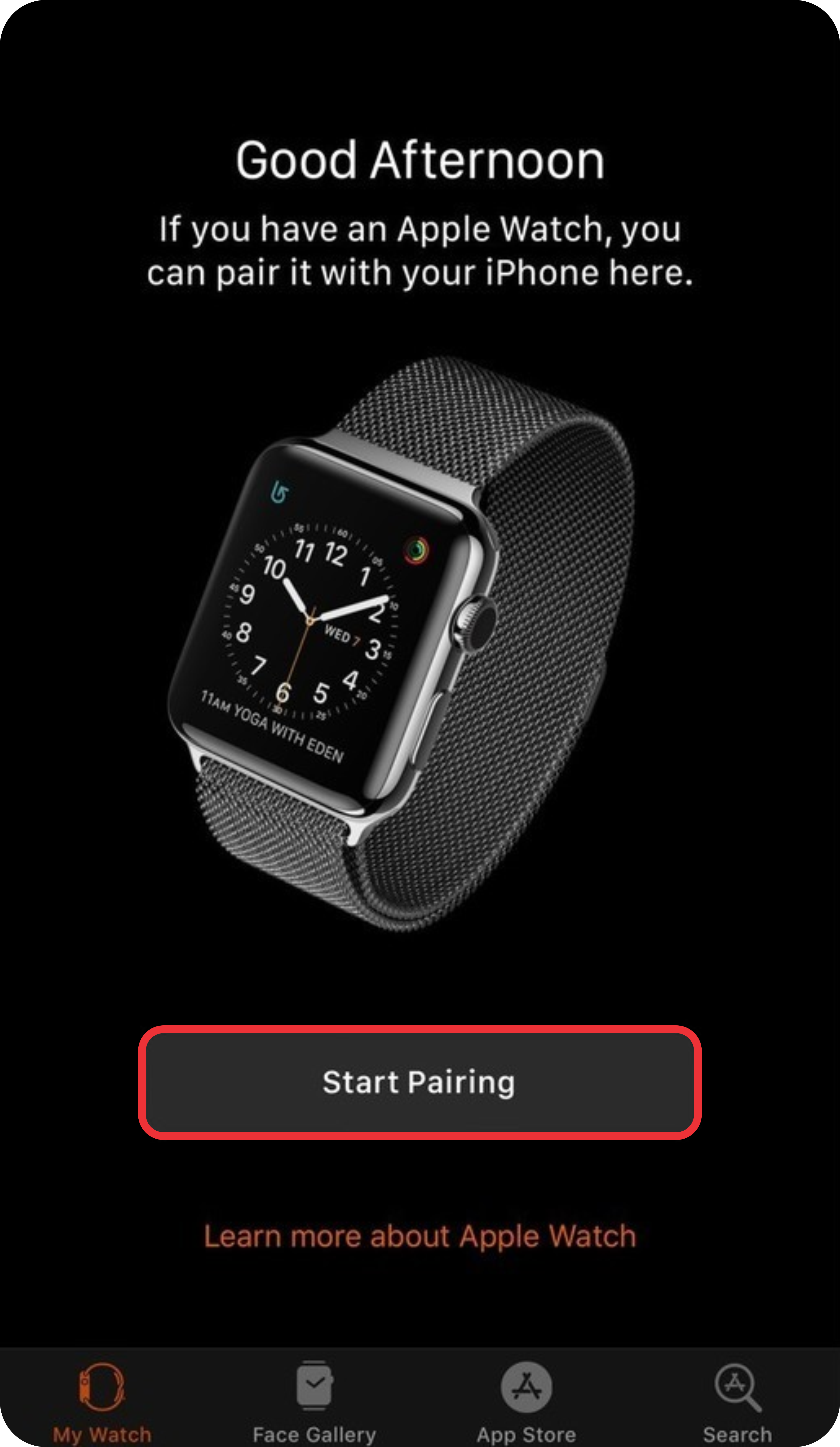 Подключить apple watch к новому iphone