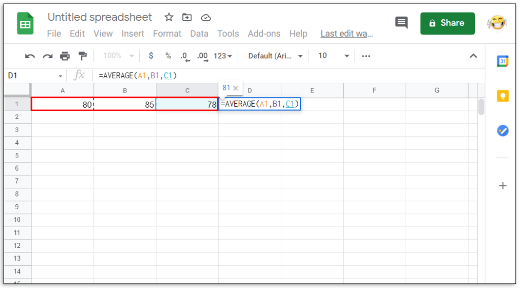 How to Calculate Range in Google Sheets