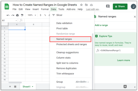 How to Calculate Range in Google Sheets