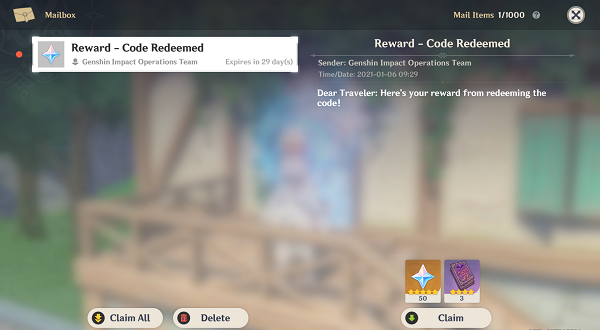 Genshin Impact': Redeem Codes (January 2021) to Get Free Mora, Primogems,  and More!