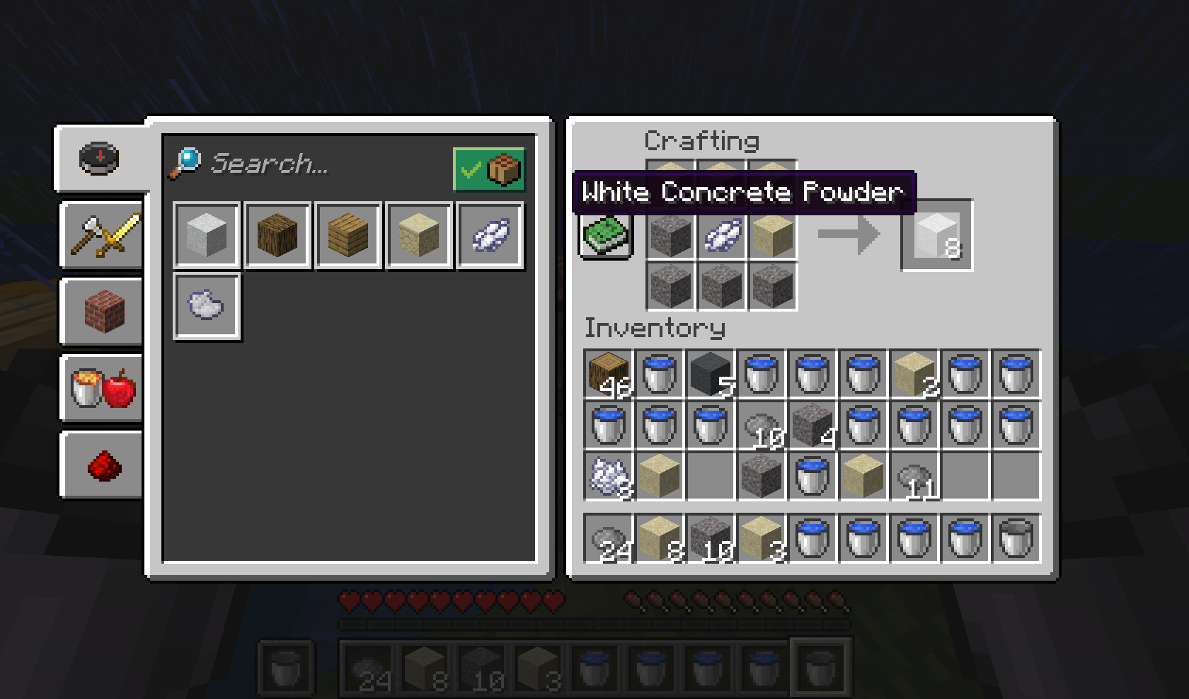 How to Craft Concrete Powder in Minecraft