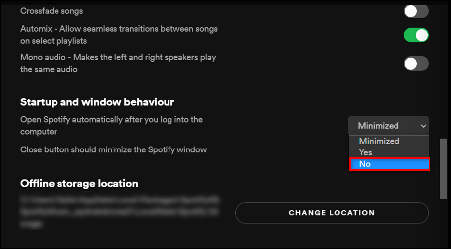 To Stop Spotify from on Startup