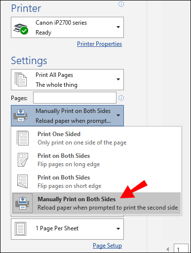 how to print on both sides of the paper