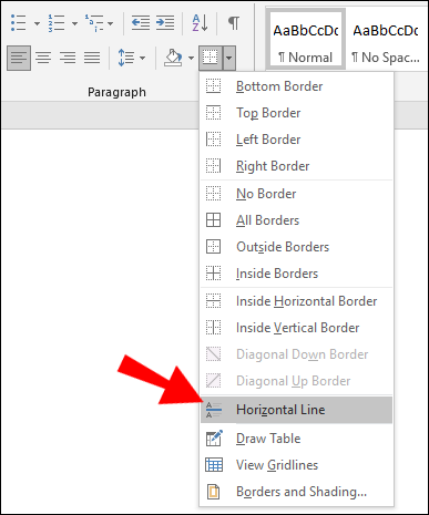 How To Insert A Horizontal Line In Word