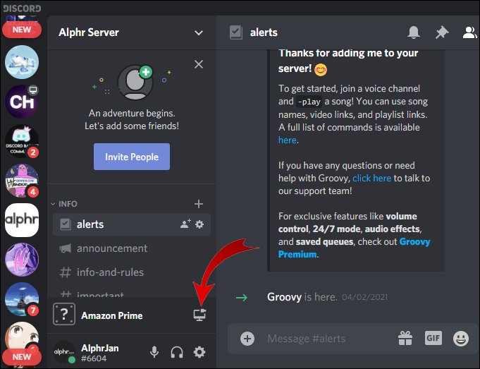 How to Stream  Prime on Discord