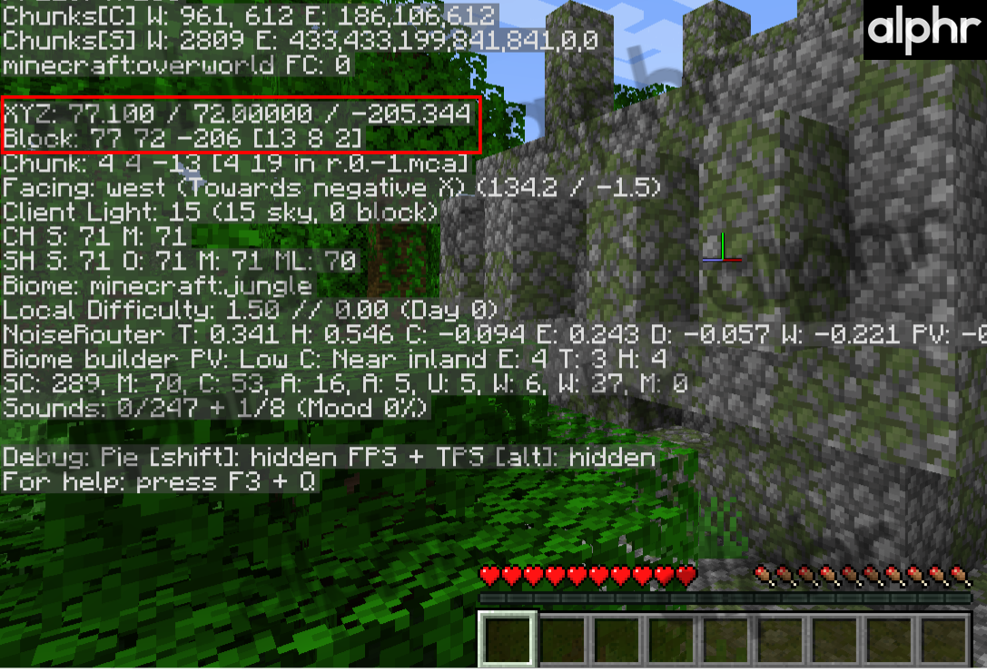 Arthur Conan Doyle Tilbud menneskemængde How to View the Coordinates in Minecraft