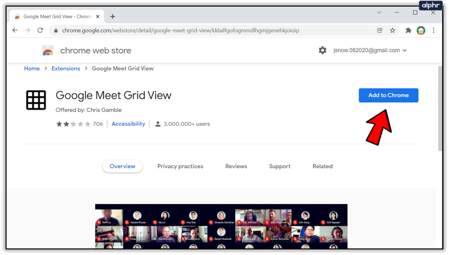 Google meet grid view fix