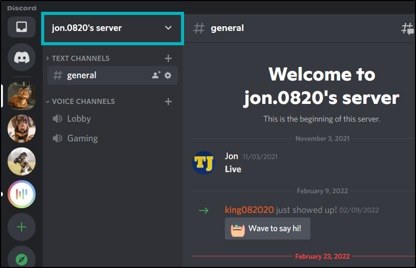 Collapsible channel list – Discord