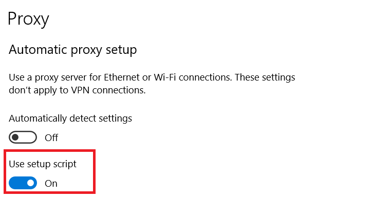Network & Internet -Proxy