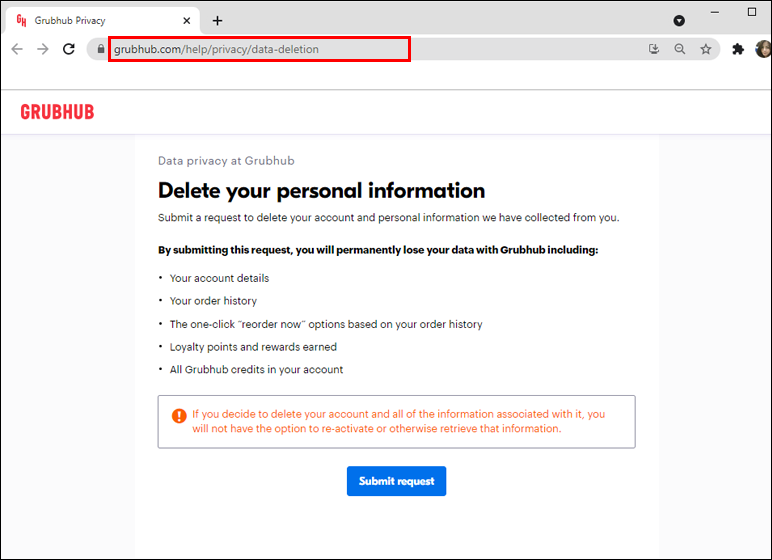 How to Delete a Grubhub Account