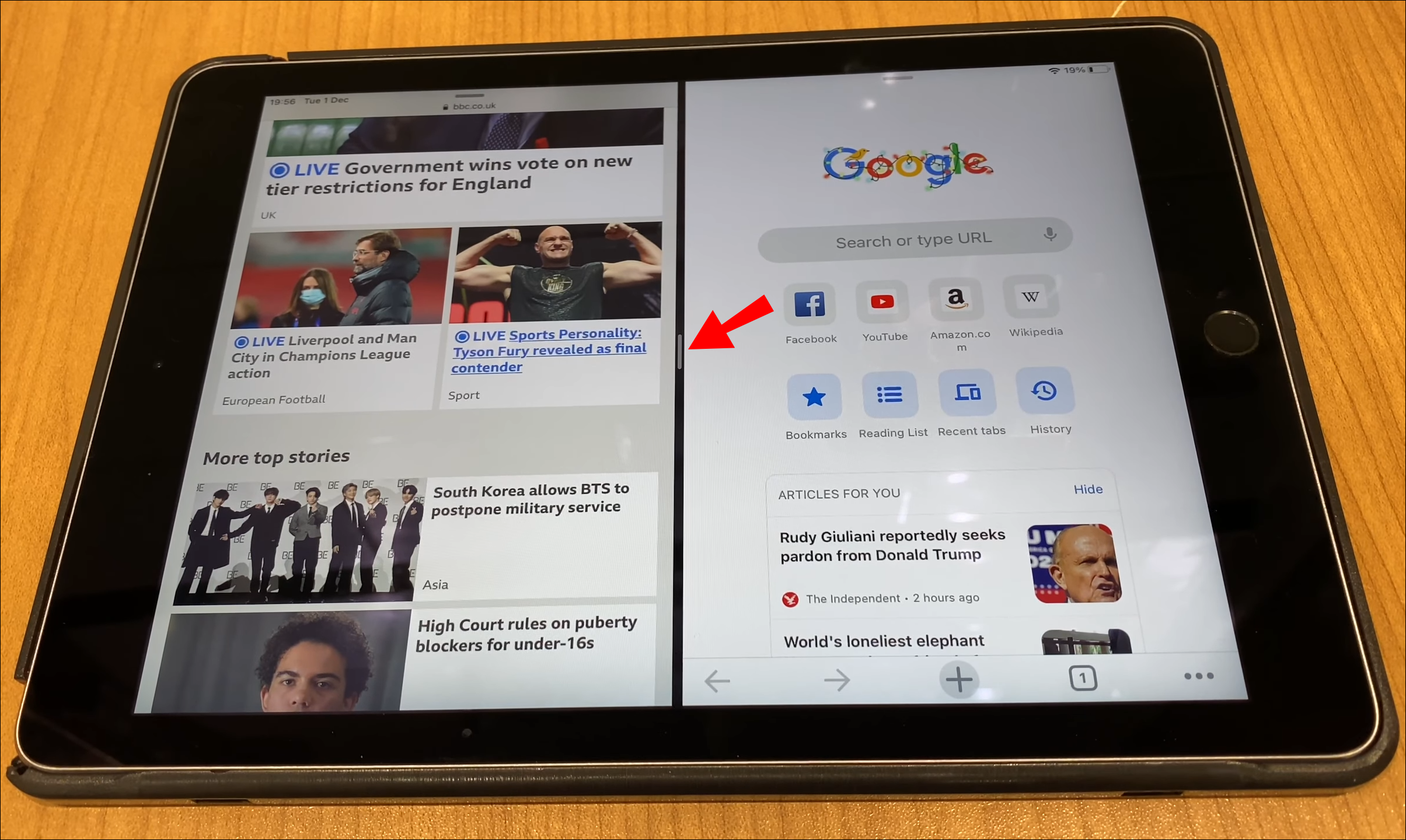 How To Remove Split Screen On The Ipad