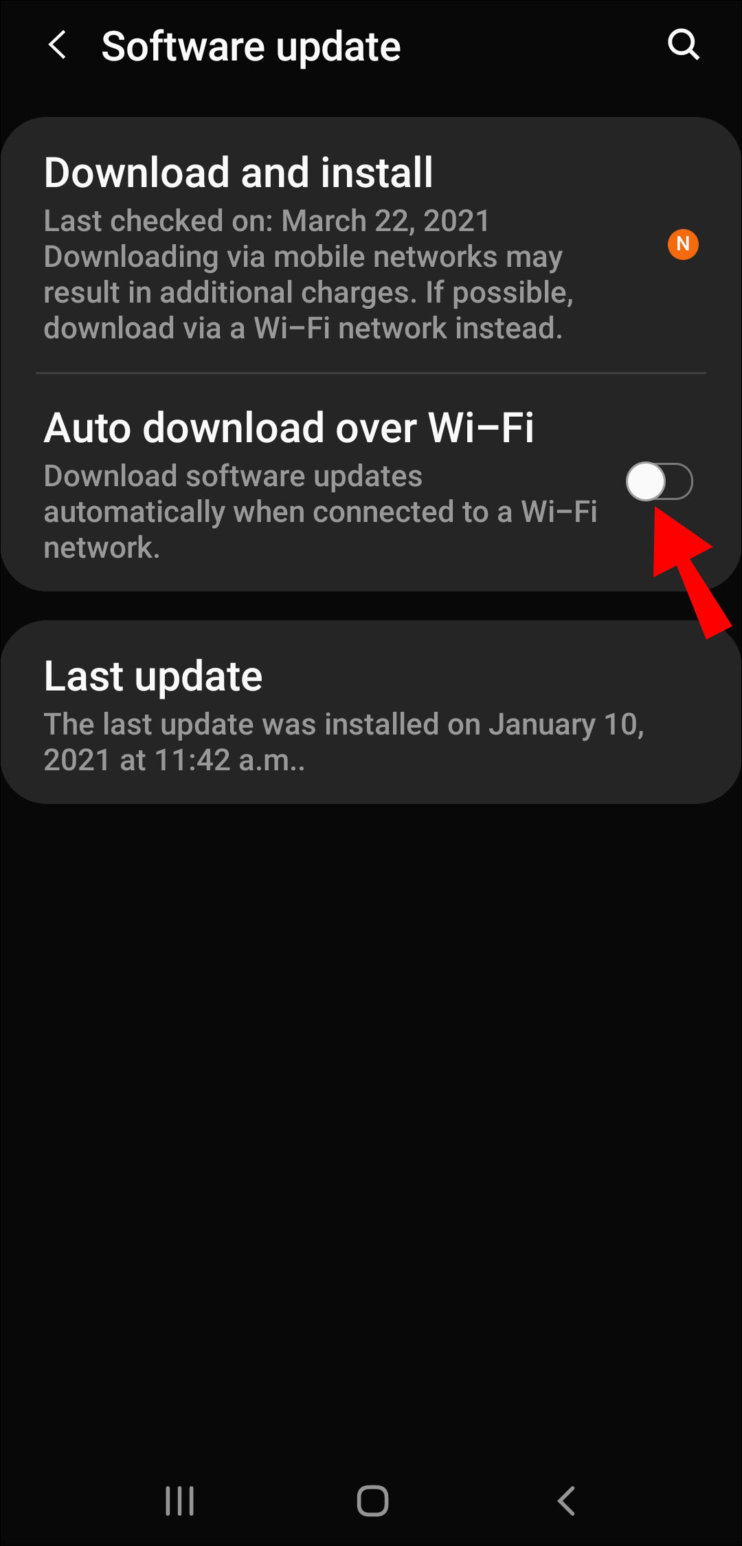 how to turn off software update