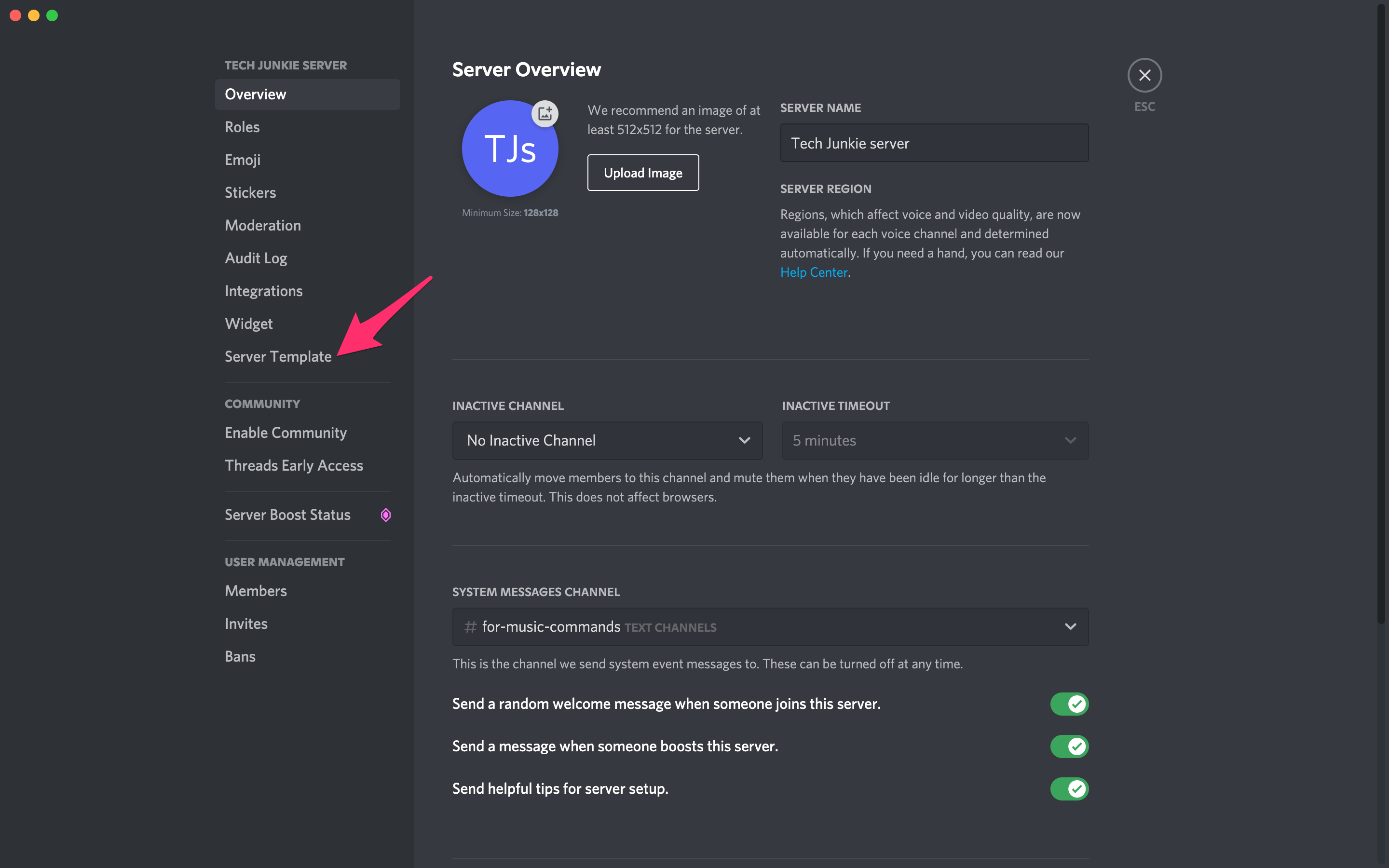 How to clear chat on discord server