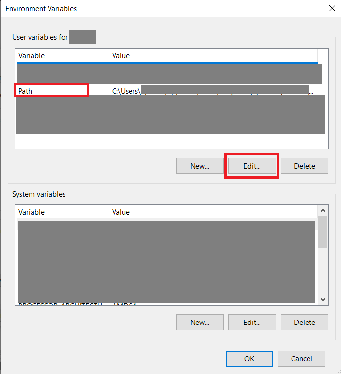 Windows advanced settings menu