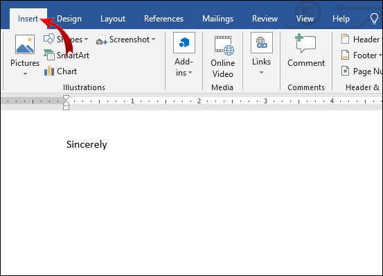 how to insert digital signature in word