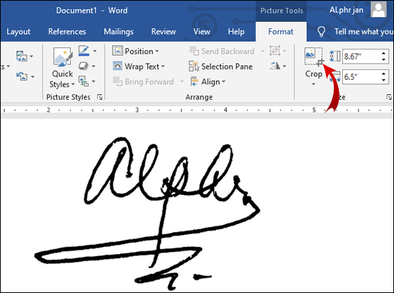 add handwritten signature in microsoft word