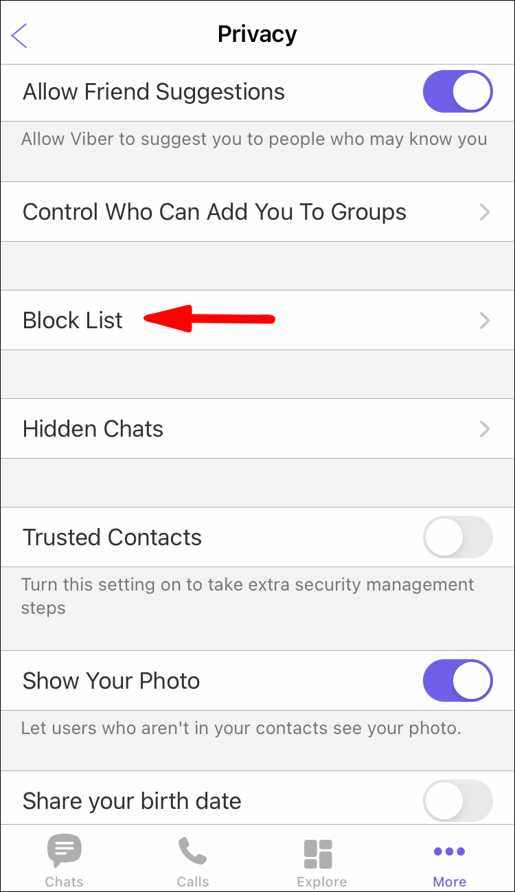 Chat on viber block How to