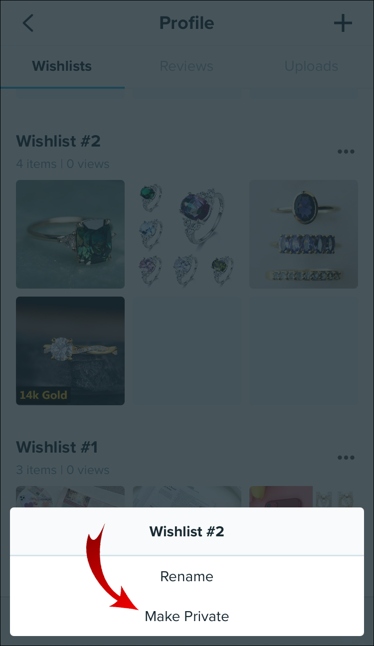 How to share wishlist on wish