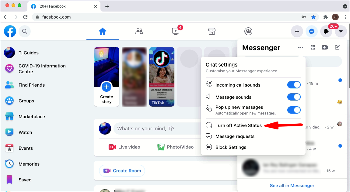 Show Online Friends & Hide Offline Friends in Facebook Chat