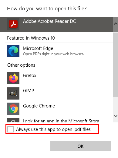 change default program to open pdf file android