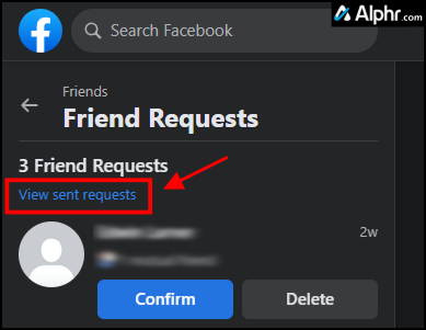 pending requests facebook