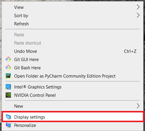 Windows Desktop menu