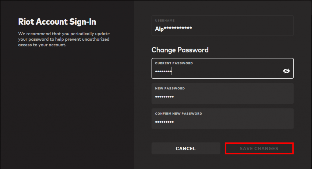 How to Change Password in League of Legends