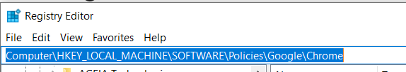 Registry Editor - Search bar
