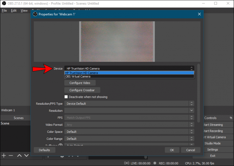 How To Add a New Webcam to OBS