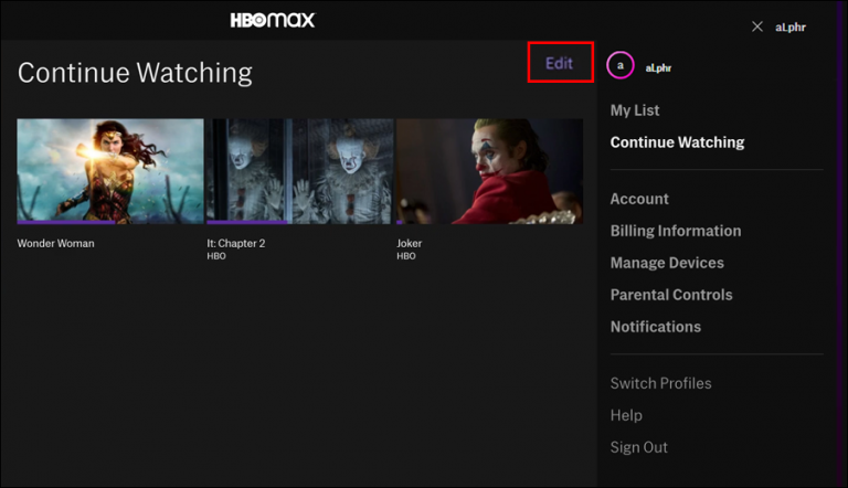 How To Clear Continue Watching in HBO Max